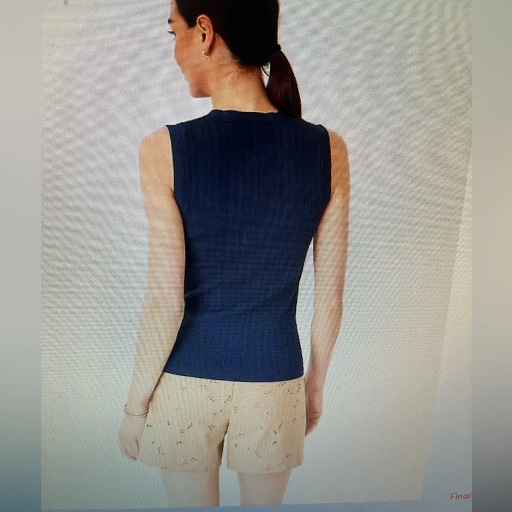 NWT Ann Taylor Ribbed Sweater Shell - Picture 2 of 5